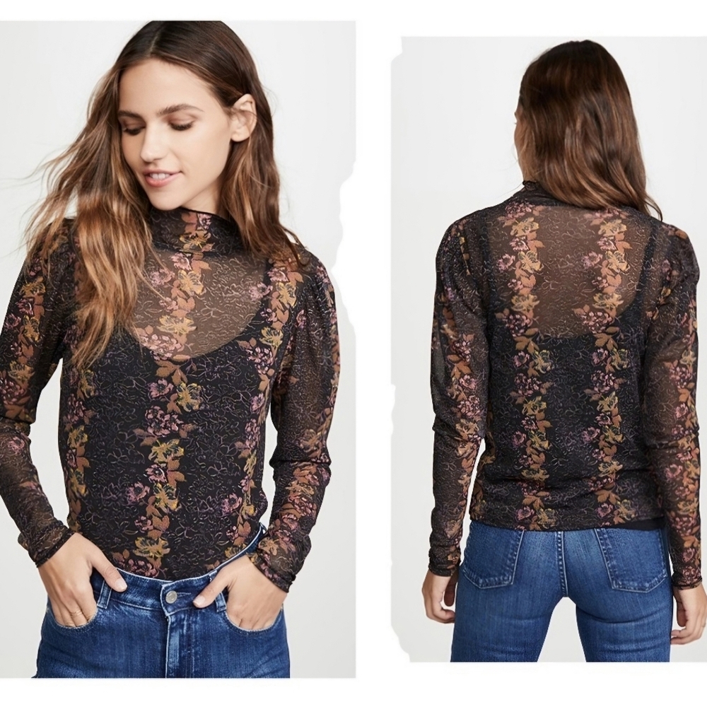 Free People Amber Floral Top